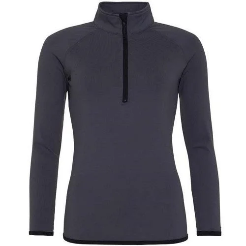 AWDis Cool Womens/Ladies Half Zip Girlie Sweat Top Trendy Sweatshirt Hoodie