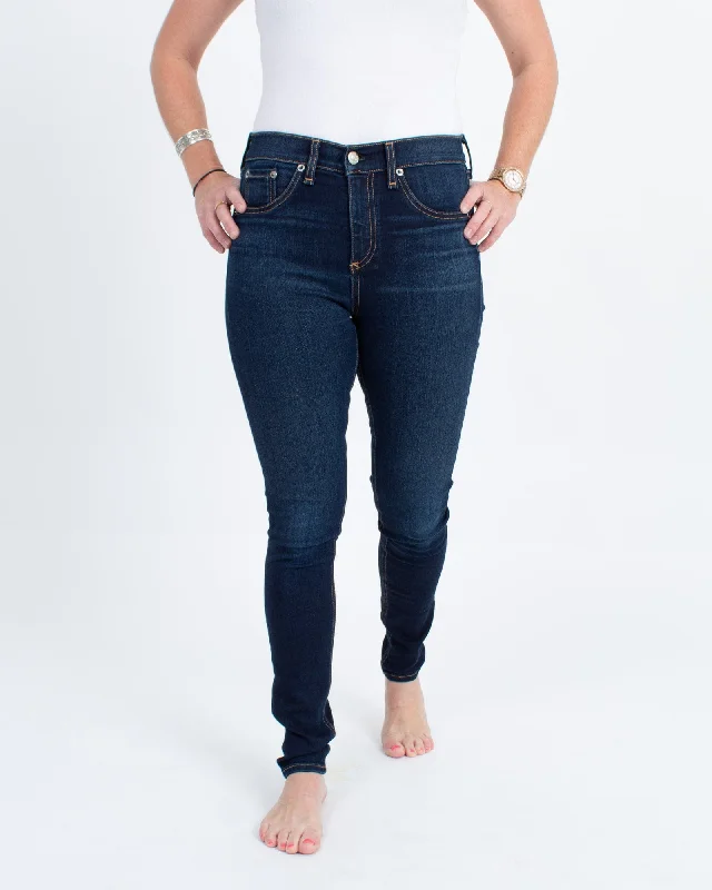 "High Rise Ankle Skinny" Jeans