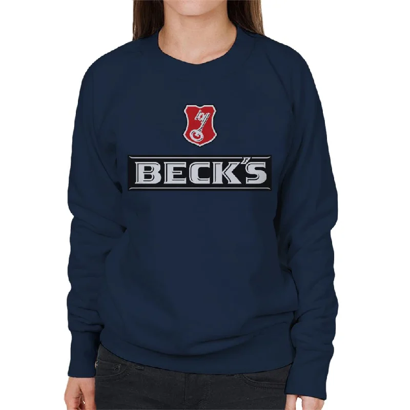 Beck's Logo With Key Symbol Women's Sweatshirt Comfy Pullover Sweatshirt
