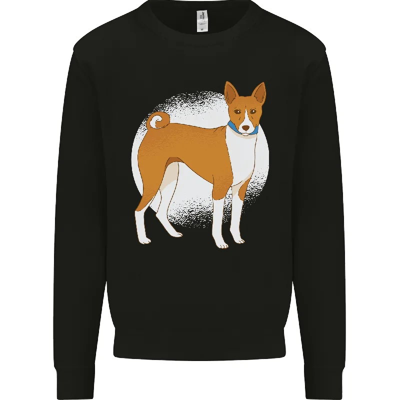 A Basenji Dog Mens Sweatshirt Jumper Plush Hoodie Sweatshirt