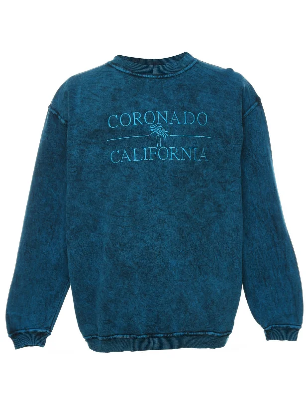 Coronado California Embroidered Sweatshirt - M Relaxed Fit Hoodie