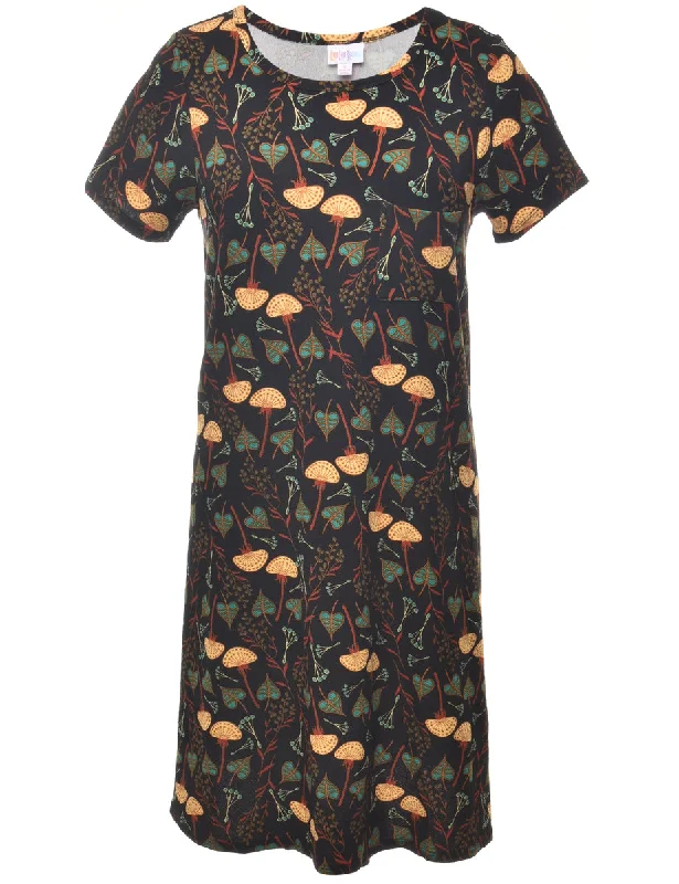 Leafy Print Dress - M Backless unclassified dresses