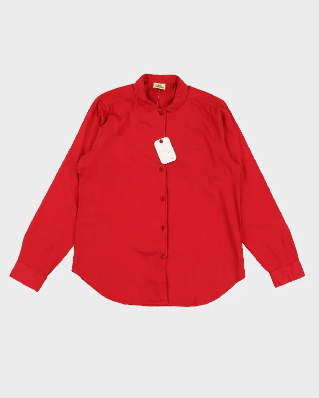 Vintage 70s Tuareg Red Embroidery Blouse - L Club unclassified dresses