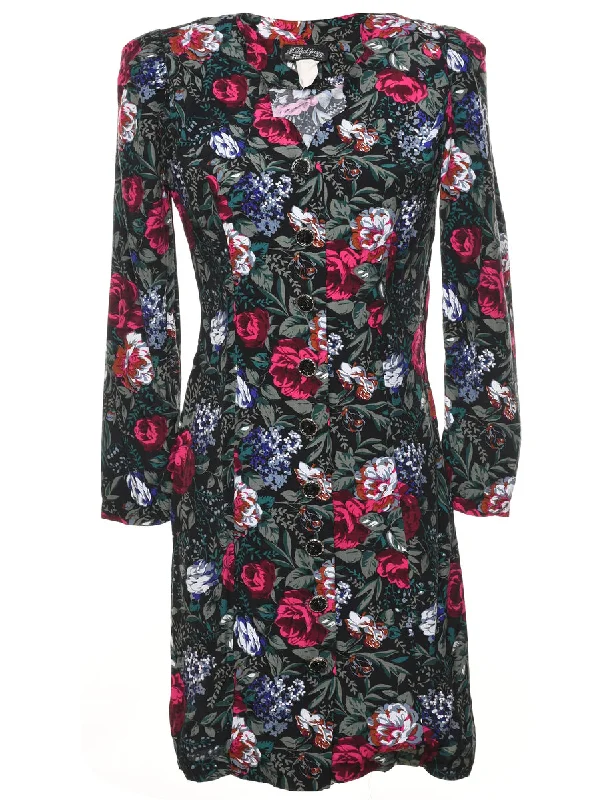 All That Jazz Floral Print Dress - S Budget-friendly unclassified dresses
