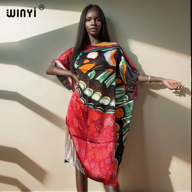 Women's Oversized Summer Holiday Dress – Sexy African Boho Print Beachwear, Loose Fit Robe & Cover-Up Short unclassified dresses Women's Oversized Summer Holiday Dress – Sexy African Boho Print Beachwear, Loose Fit Robe & Cover-Up Short unclassified dresses