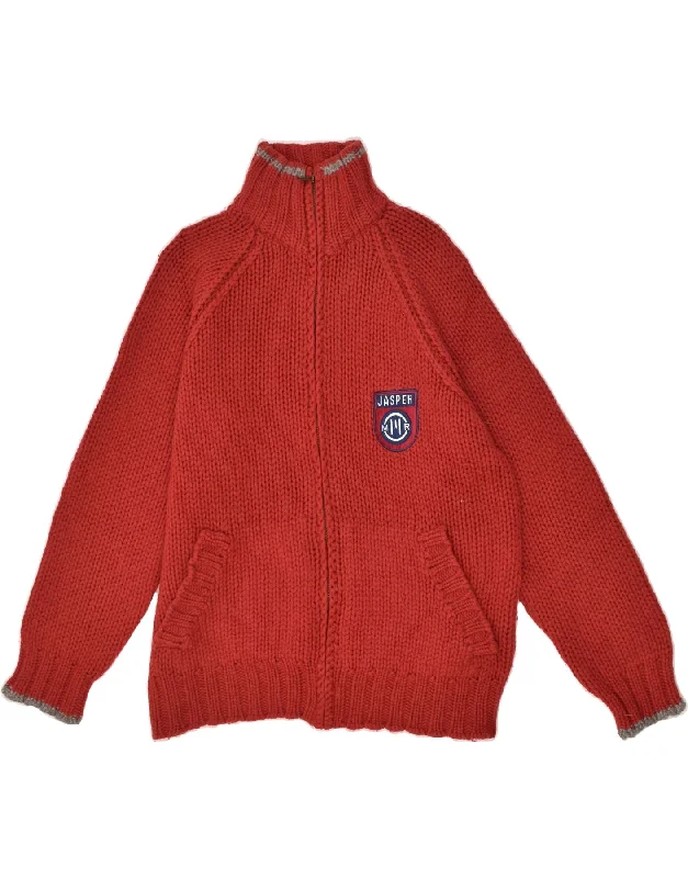 MARLBORO CLASSICS Womens Cardigan Sweater UK 16 Large Red Wool Office sweaters