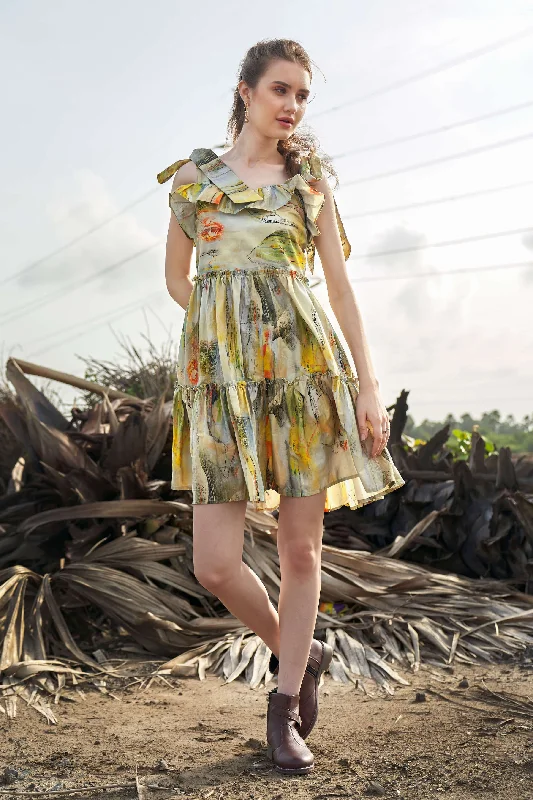 Daisy  Ruffle Detailed Tiered Midi Dress Fashion Nova midi dresses