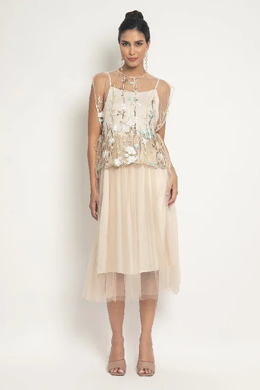 Ivory Bloom Midi Dress Goth midi dresses