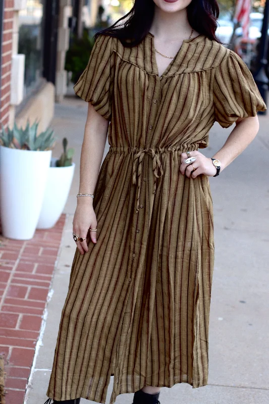 Isla Striped Midi Dress Knitted midi dresses