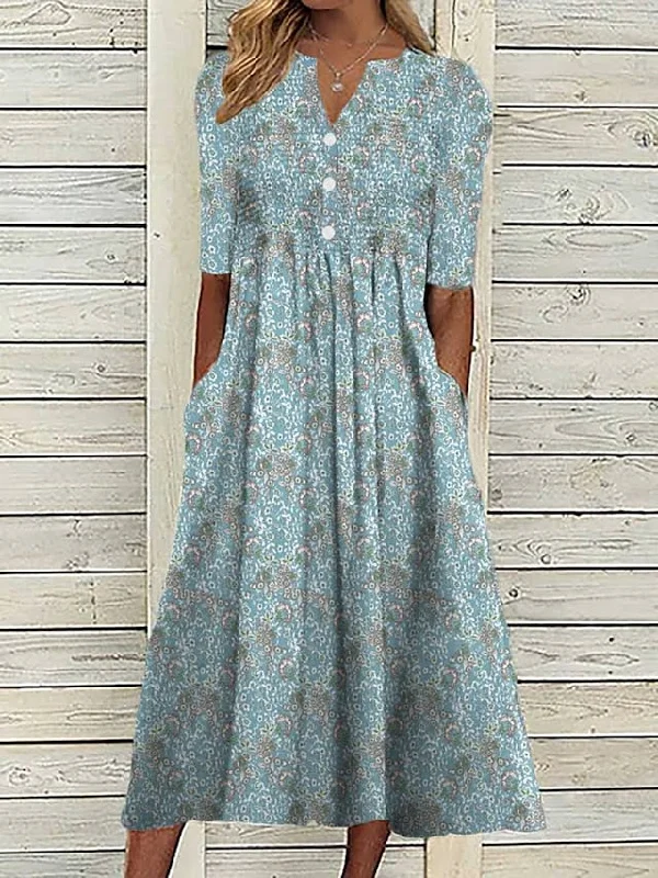 Women's Casual Dress Summer Dress Print Dress Graphic Floral Ruched Button V Neck Midi Dress Fashion Mature Daily Vacation Short Sleeve Regular Fit Blue Dark Blue Summer Spring S M L XL XXL Strapless midi dresses Women's Casual Dress Summer Dress Print Dress Graphic Floral Ruched Button V Neck Midi Dress Fashion Mature Daily Vacation Short Sleeve Regular Fit Blue Dark Blue Summer Spring S M L XL XXL Strapless midi dresses